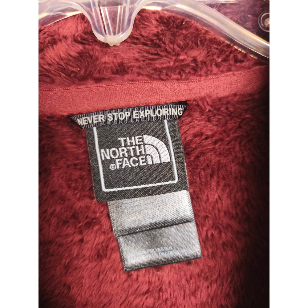 The North Face Osito Fleece Jacket Womens Large Burgundy Maroon Full Zip Soft - Picture 4 of 8